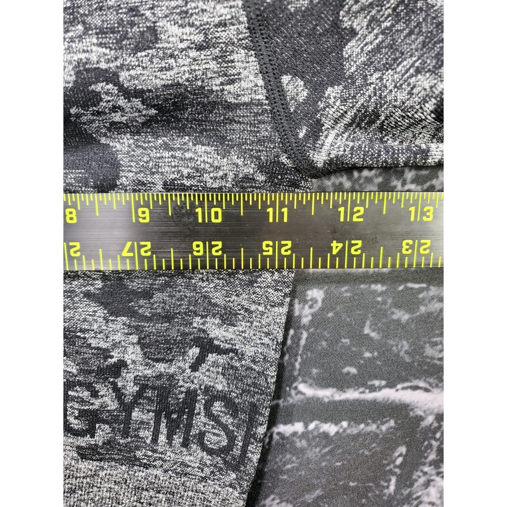 Gymshark Top Womens XS Black‎ Gray Camo Adapt Seamless Cropped Thumb Holes Logo - Picture 10 of 15